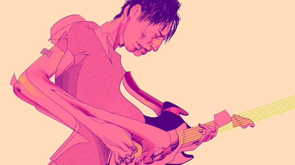 Bandcamp features Shocking Pinks with interview and stunning custom illustration