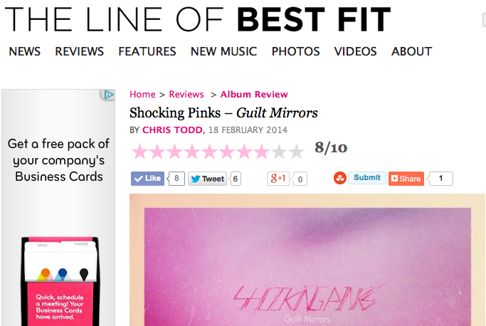 The Line of Best Fit gives “Guilt Mirrors” an 8 out of 10!