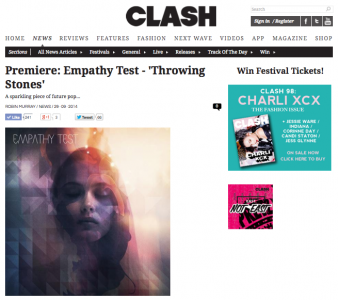 Empathy Test debut new single “Throwing Stones” on CLASH Music